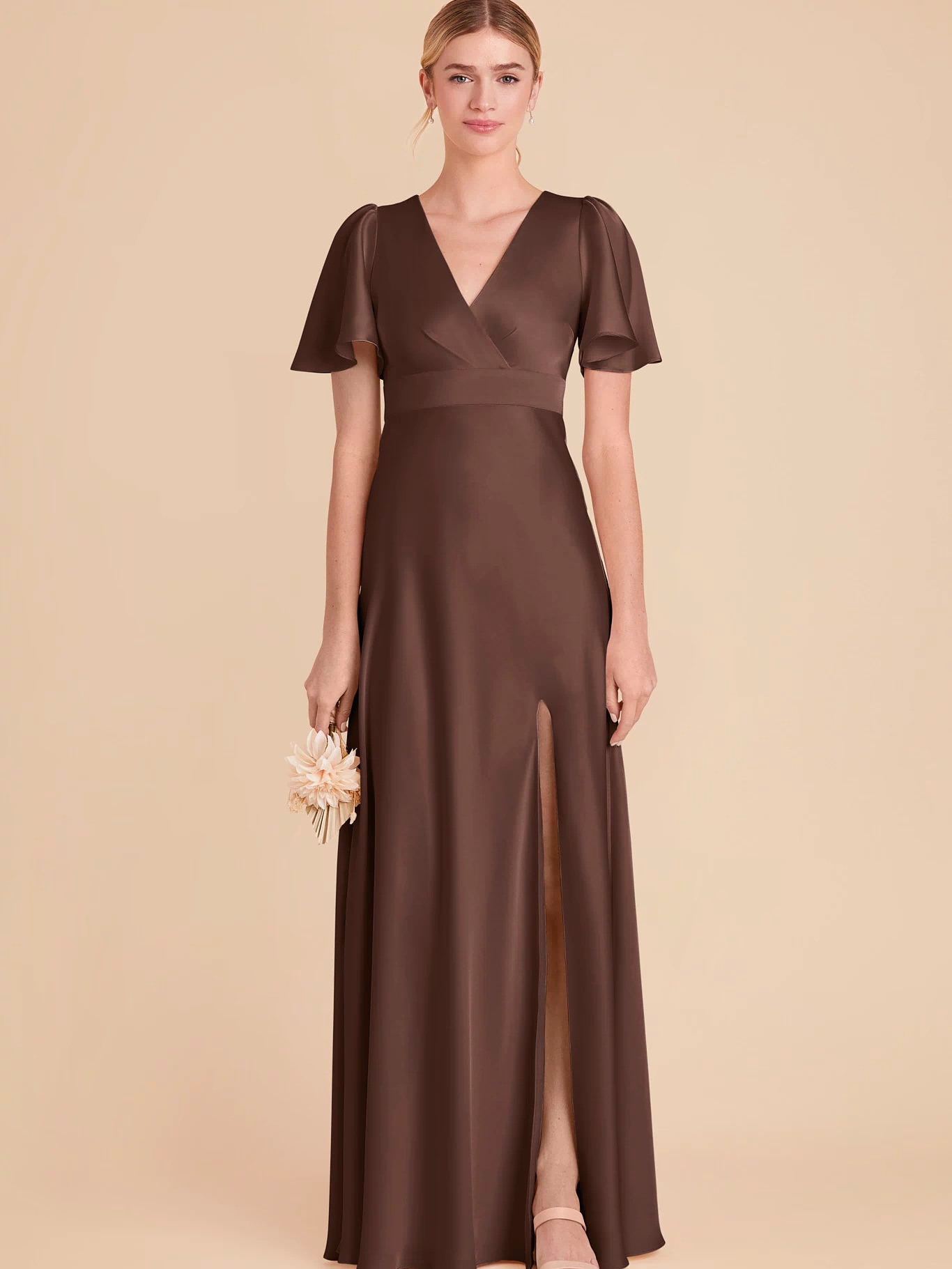 Marni Matte Satin Dress - Chocolate Brown