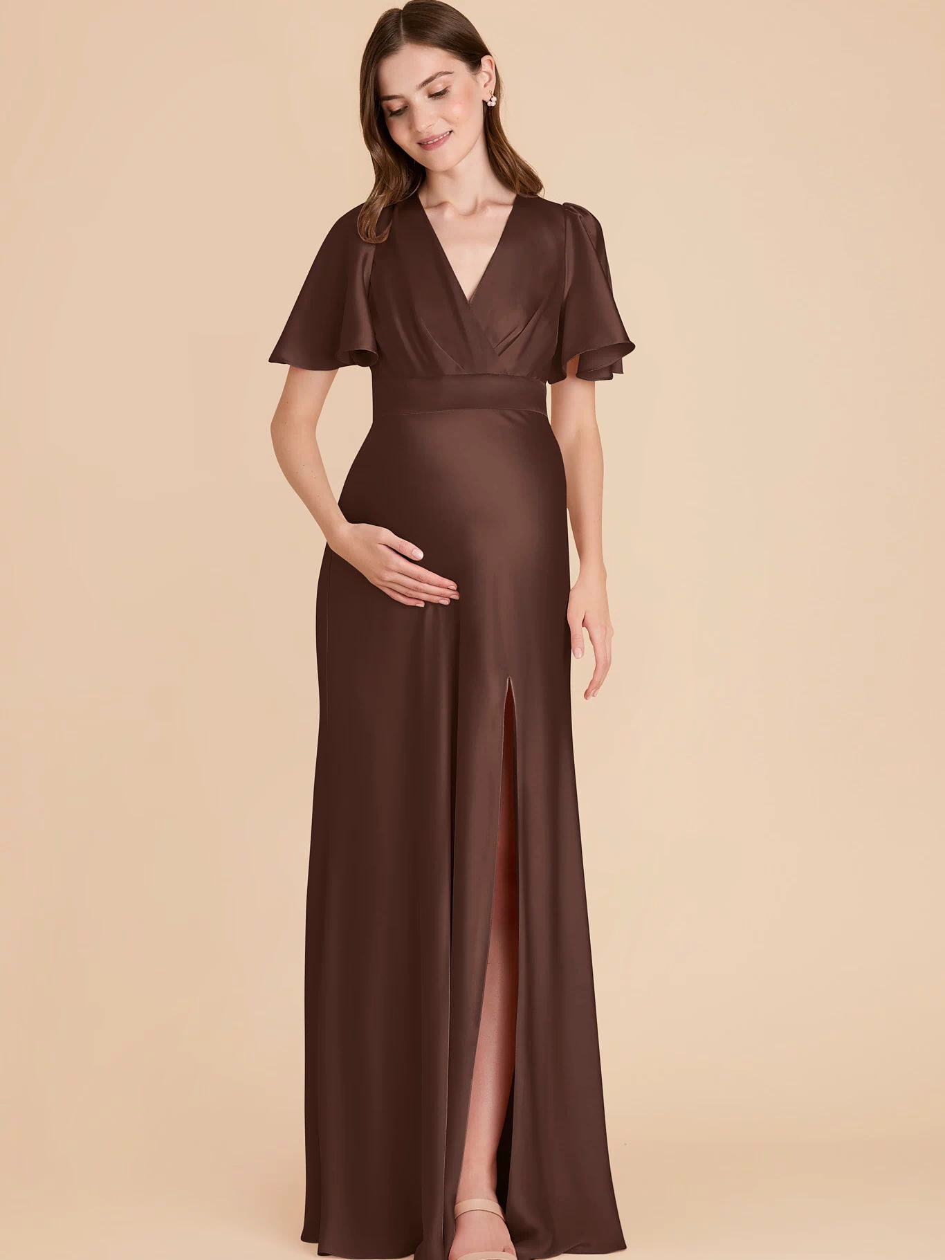Marni Matte Satin Dress - Chocolate Brown XXL / CHOCOLATE BROWN / Rush Production