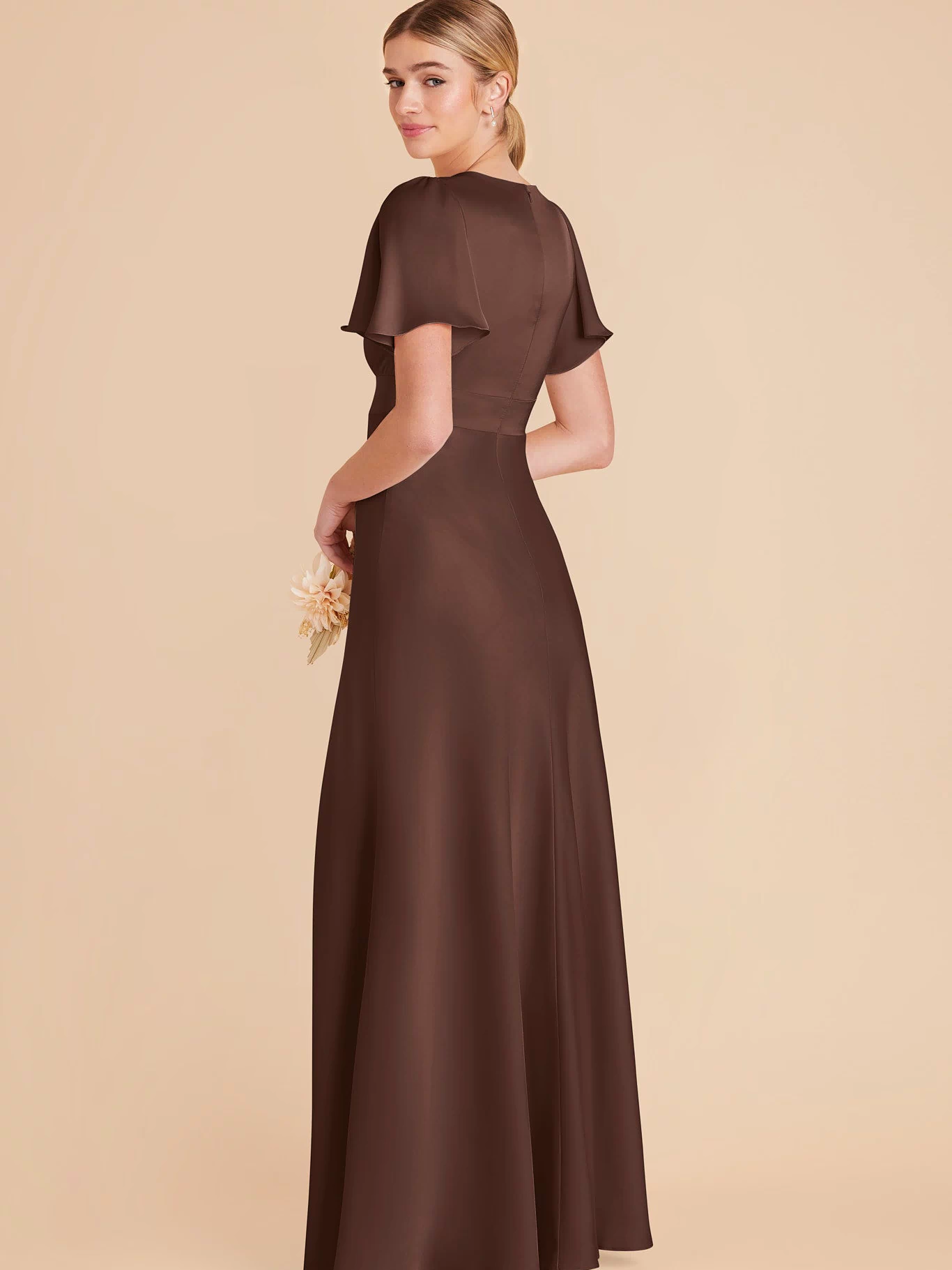 Marni Matte Satin Dress - Chocolate Brown XXL / CHOCOLATE BROWN / Rush Production