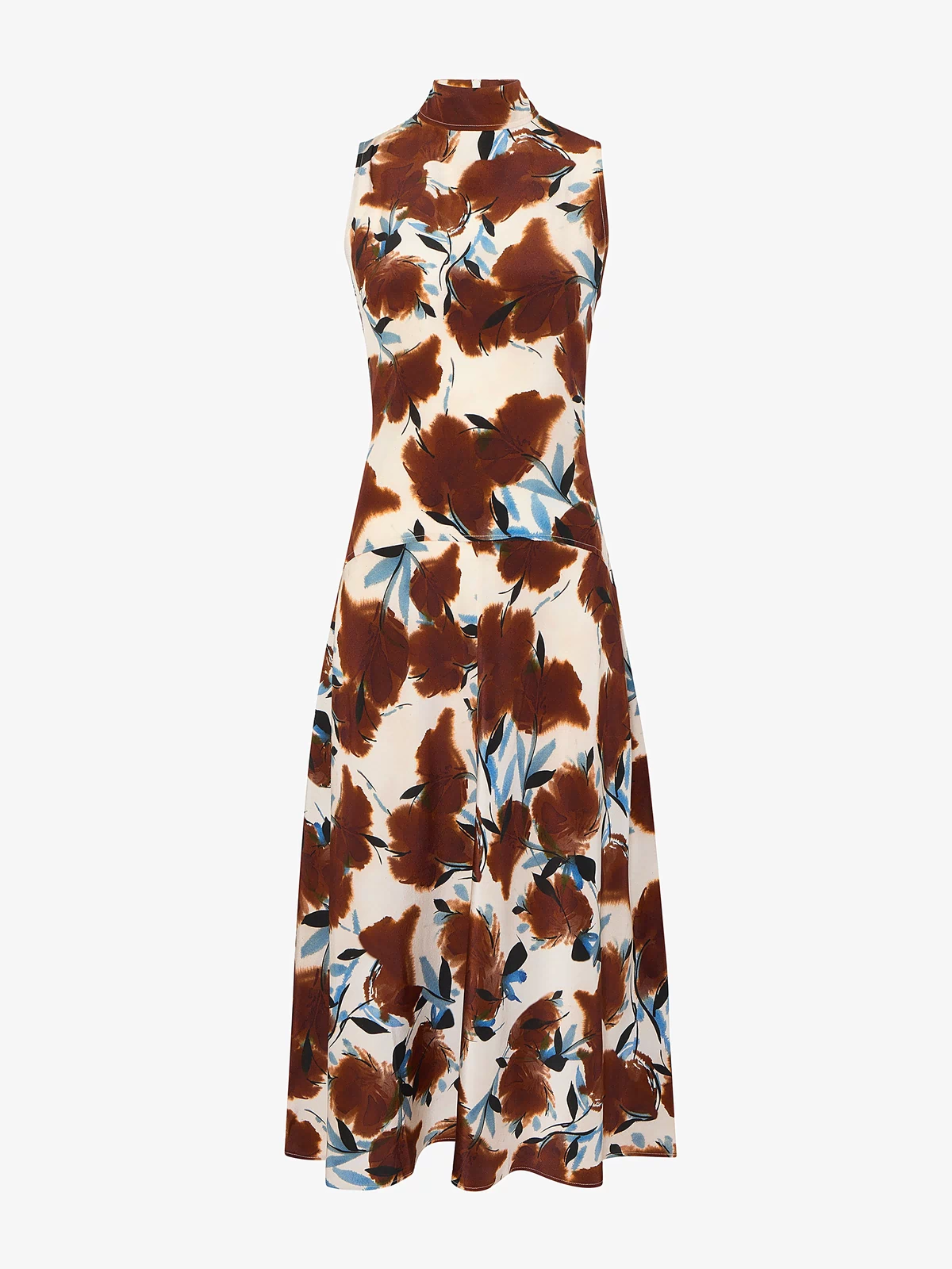 Floral patterned dress on a white background