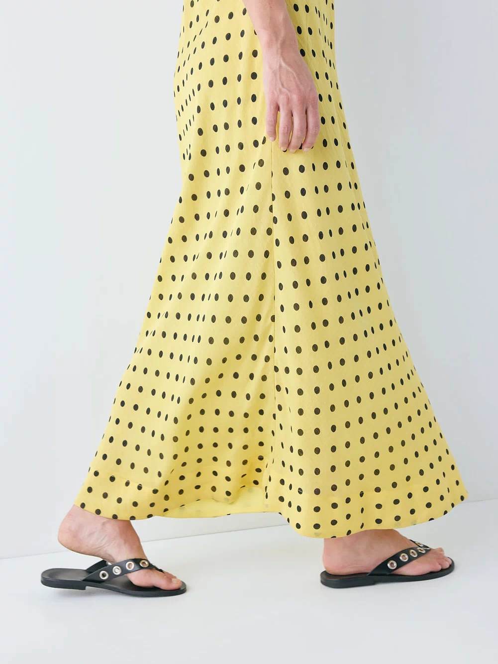 Martina Maxi Dress Yellow Polka Dot