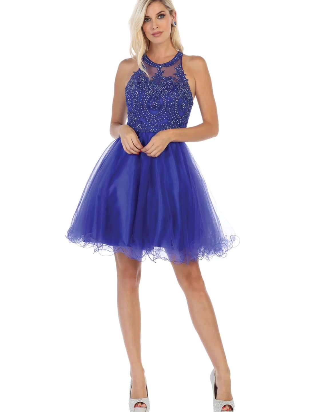 Short Party Dress - Royal / 2