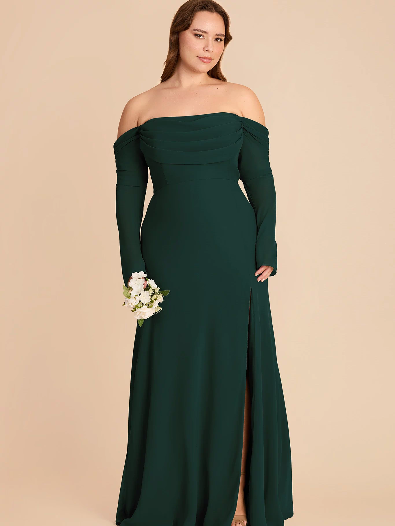 Maya Chiffon Dress - Emerald 3X / EMERALD / Rush Production