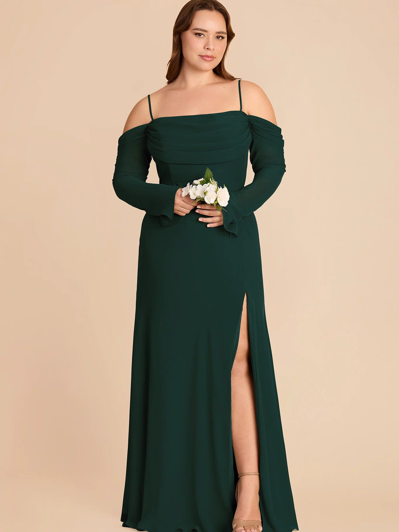 Maya Chiffon Dress - Emerald 3X / EMERALD / Rush Production
