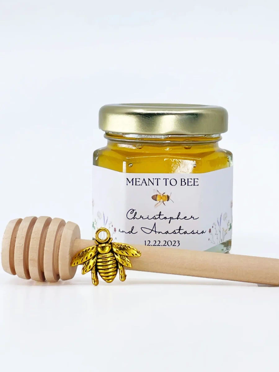 Meadow Wedding Bridal Shower Favors - 2 oz Clover Honey - Set of 10
