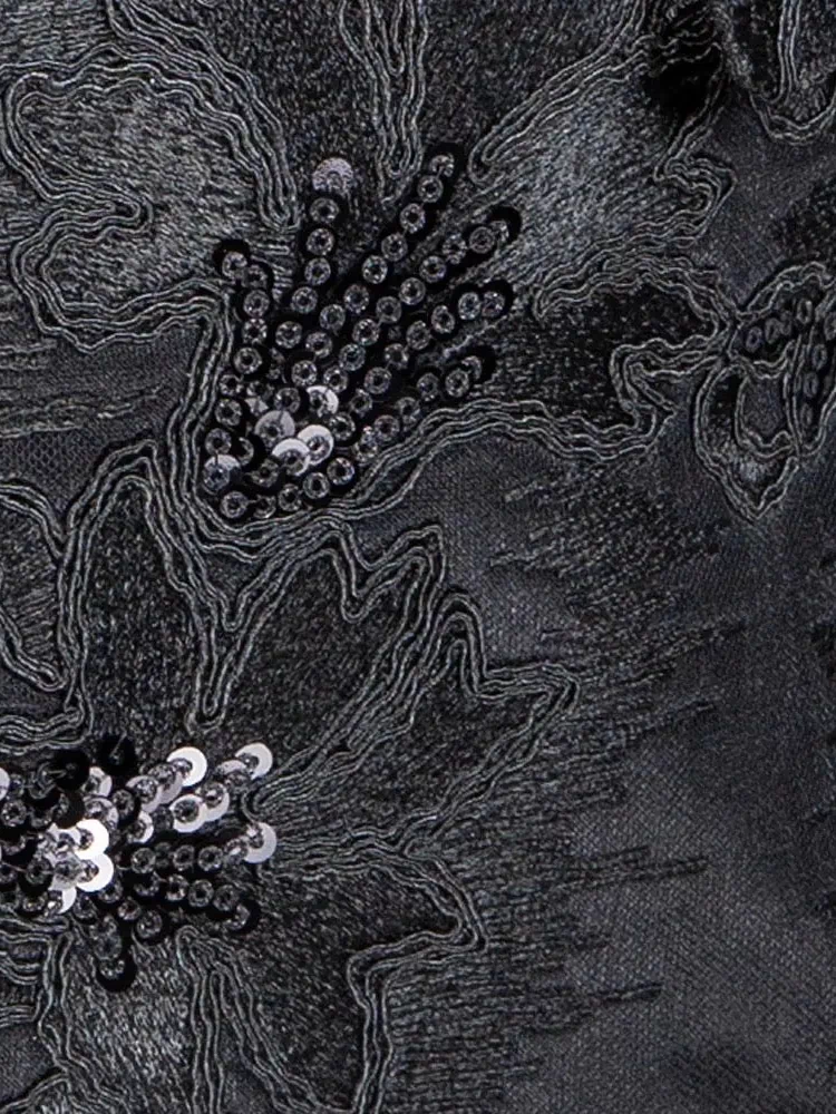 Men's Slim Fit Embroidery Blazer with Bowtie | Shawl Lapel Tuxedo Jacket M & R Clothing
