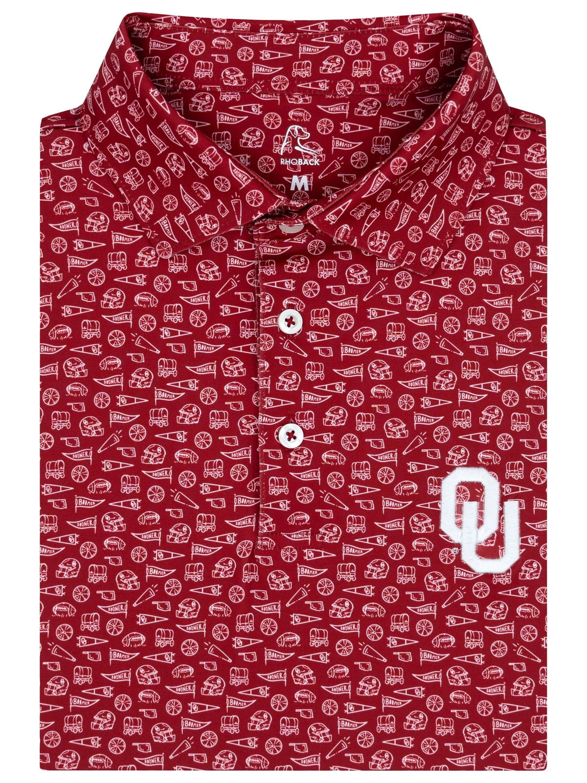 The Oklahoma Gameday 2.0 | Collegiate Polo | The Oklahoma Gameday 2.0 - Carmine Red/White - 1