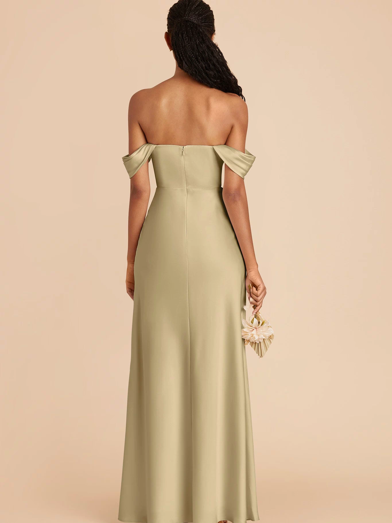 Mia Matte Satin Dress - Moss Green XXL / MOSS GREEN / Rush Production