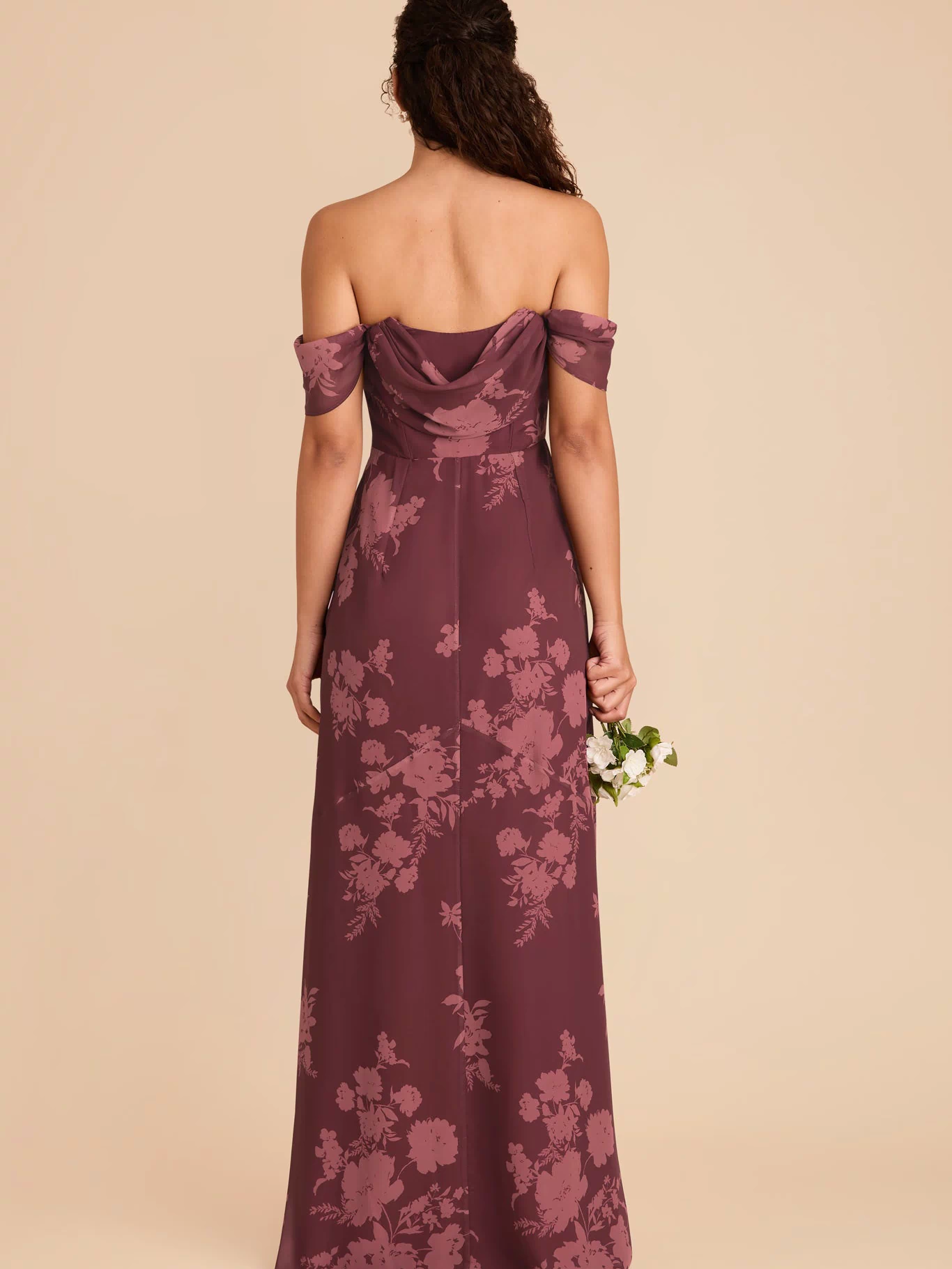 Sangria Whimsical Blooms Mira Chiffon Dress by Birdy Grey