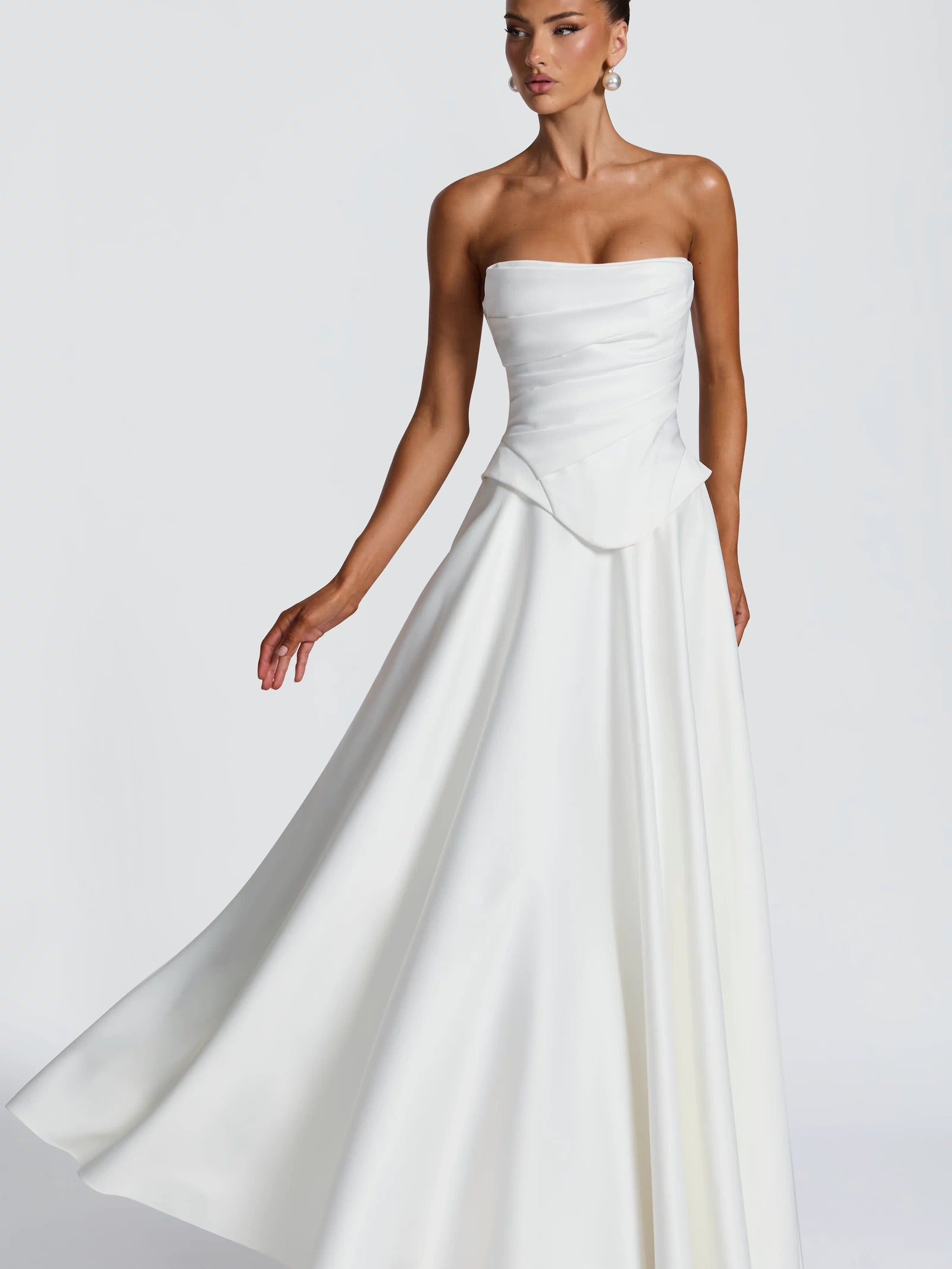 Mira Maxi Skirt - Ivory Skirt Babyboo Fashion Premium Exclusive Design