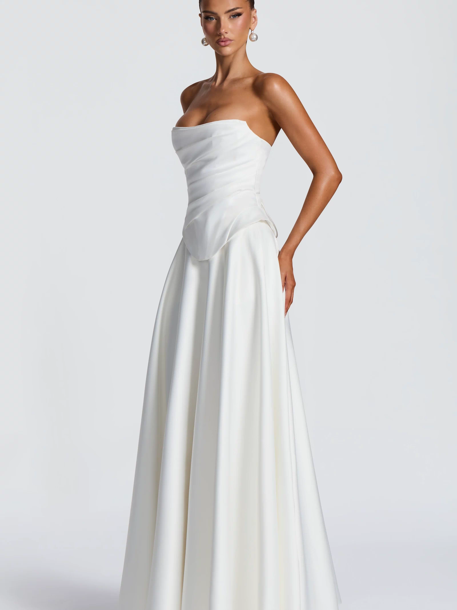 Mira Maxi Skirt - Ivory Skirt Babyboo Fashion Premium Exclusive Design