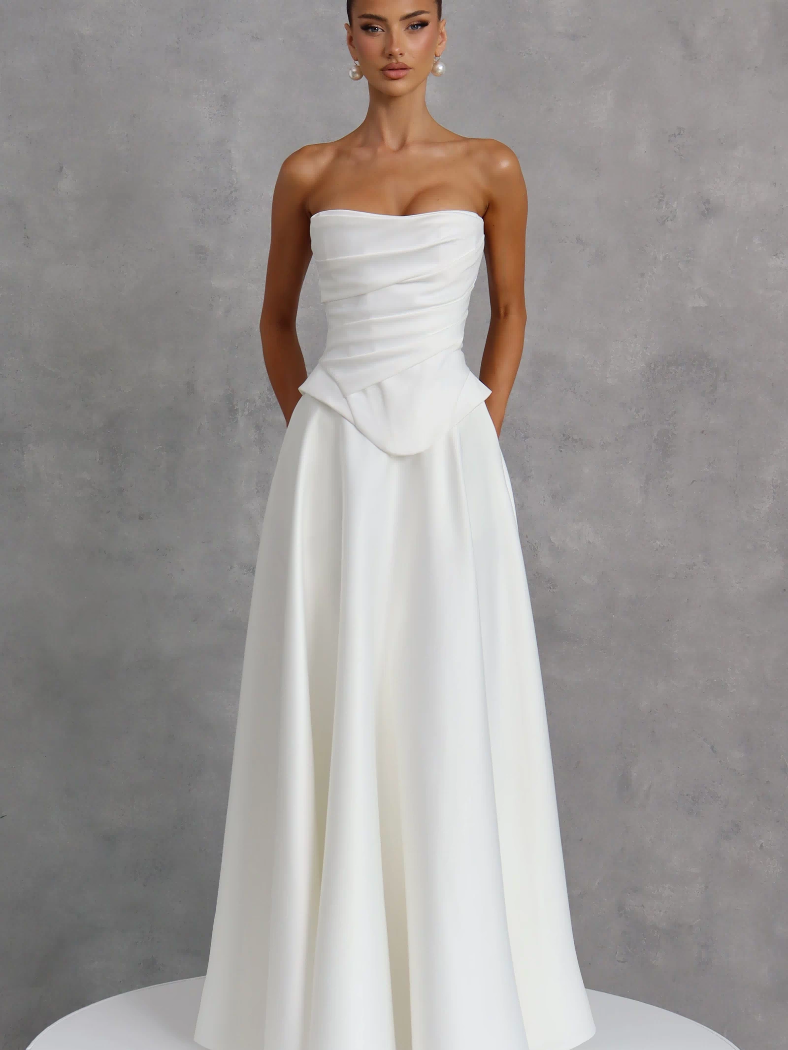 Mira Maxi Skirt - Ivory Skirt Babyboo Fashion Premium Exclusive Design