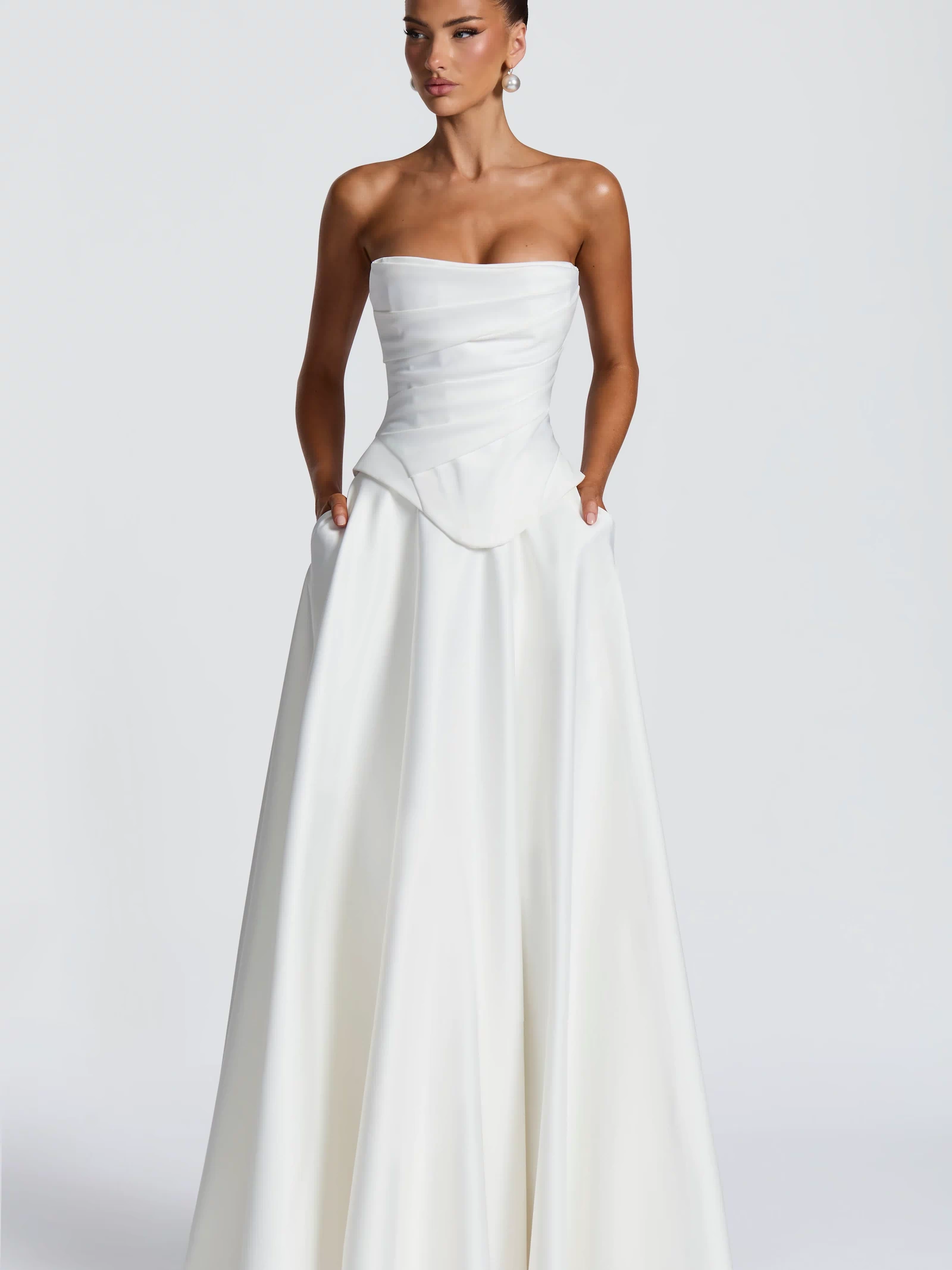 Mira Maxi Skirt - Ivory Skirt Babyboo Fashion Premium Exclusive Design