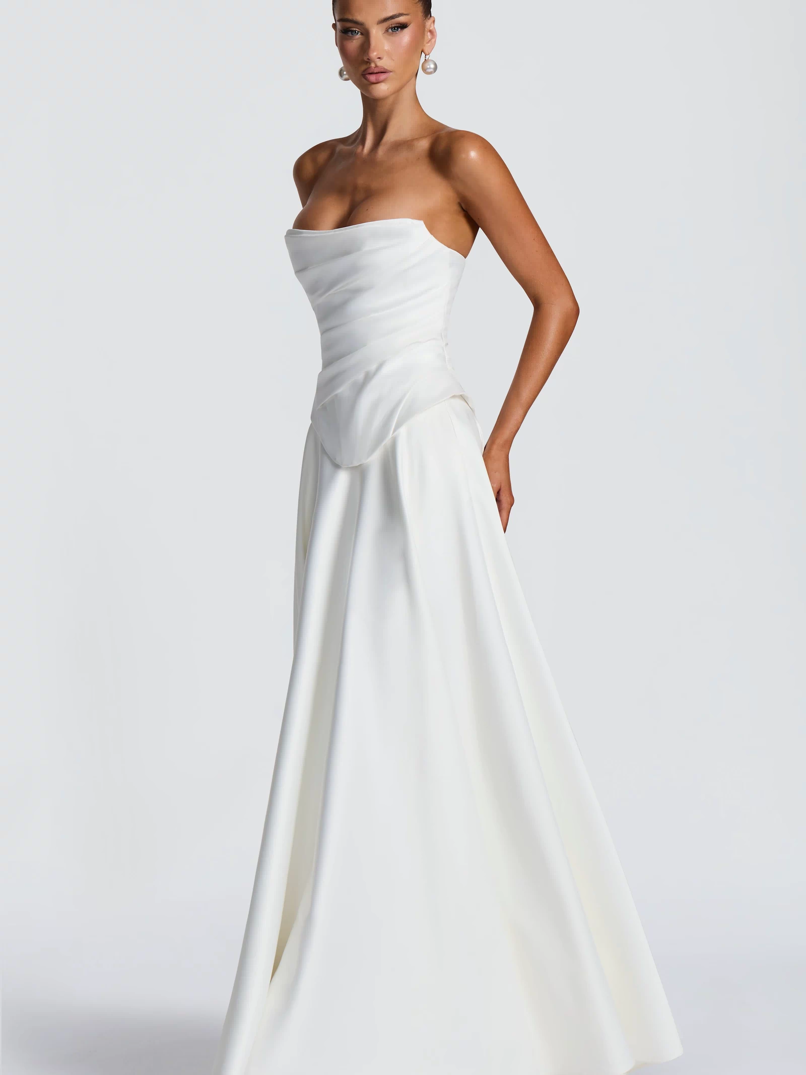Mira Maxi Skirt - Ivory Skirt Babyboo Fashion Premium Exclusive Design
