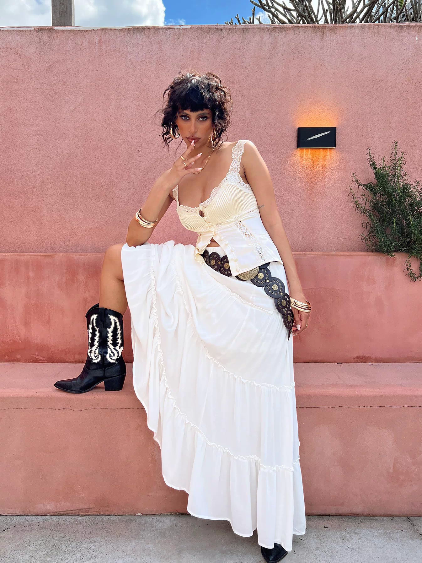 product Princess Polly Miriah Maxi Skirt White Low Impact Maxi 