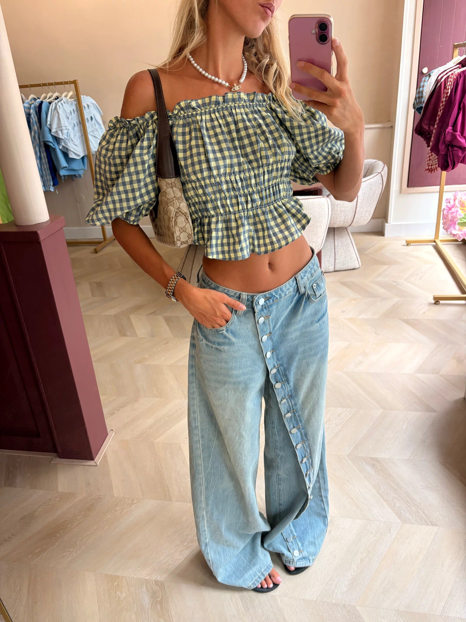 Bowie Top BN Yellow Navy