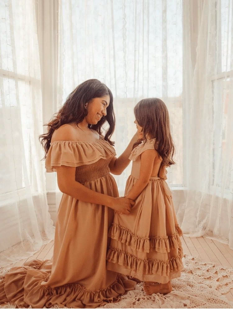 Nellie Ruffle Maxi Dress - Champagne #product_type - Bailey's Blossoms