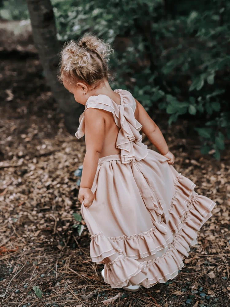 Nellie Ruffle Maxi Dress - Champagne #product_type - Bailey's Blossoms