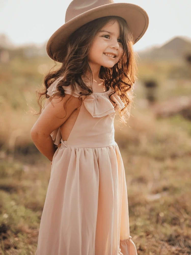 Nellie Ruffle Maxi Dress - Champagne #product_type - Bailey's Blossoms