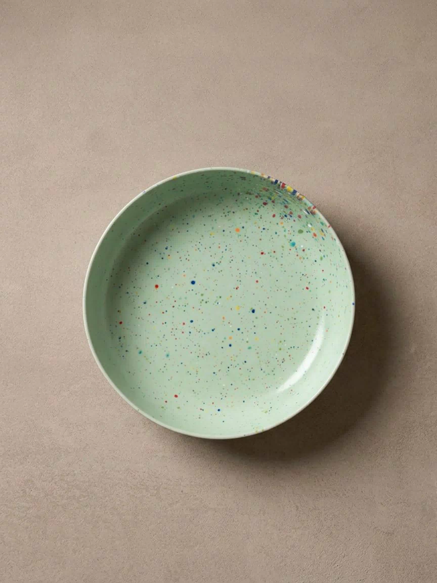 New Party Pasta Plate 21cm – handmade stoneware plate – Egg Back Home