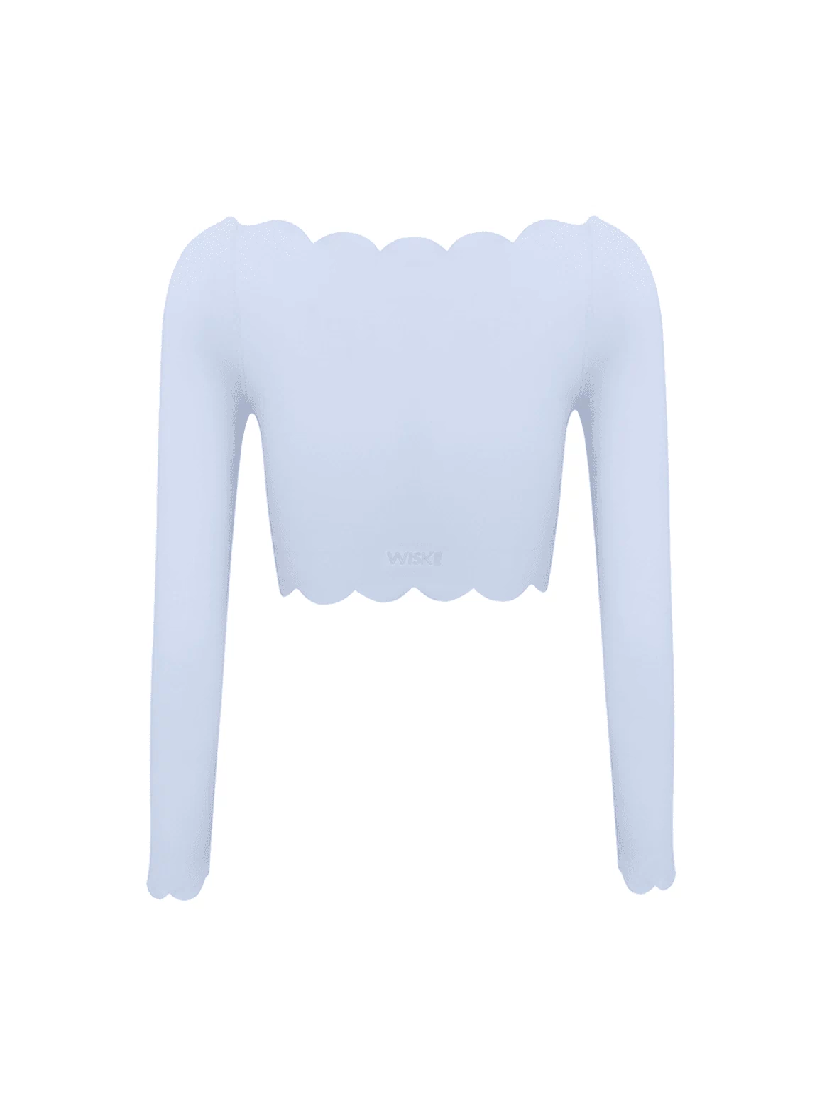 Off Shoulder Long Sleeve Crop Top - WISKIIWS301heavenlyblueS