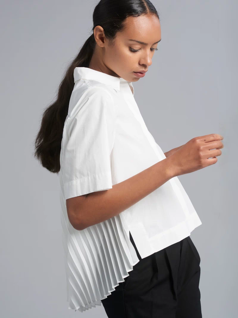 Off-White Vara Cotton Pleat Shirt
