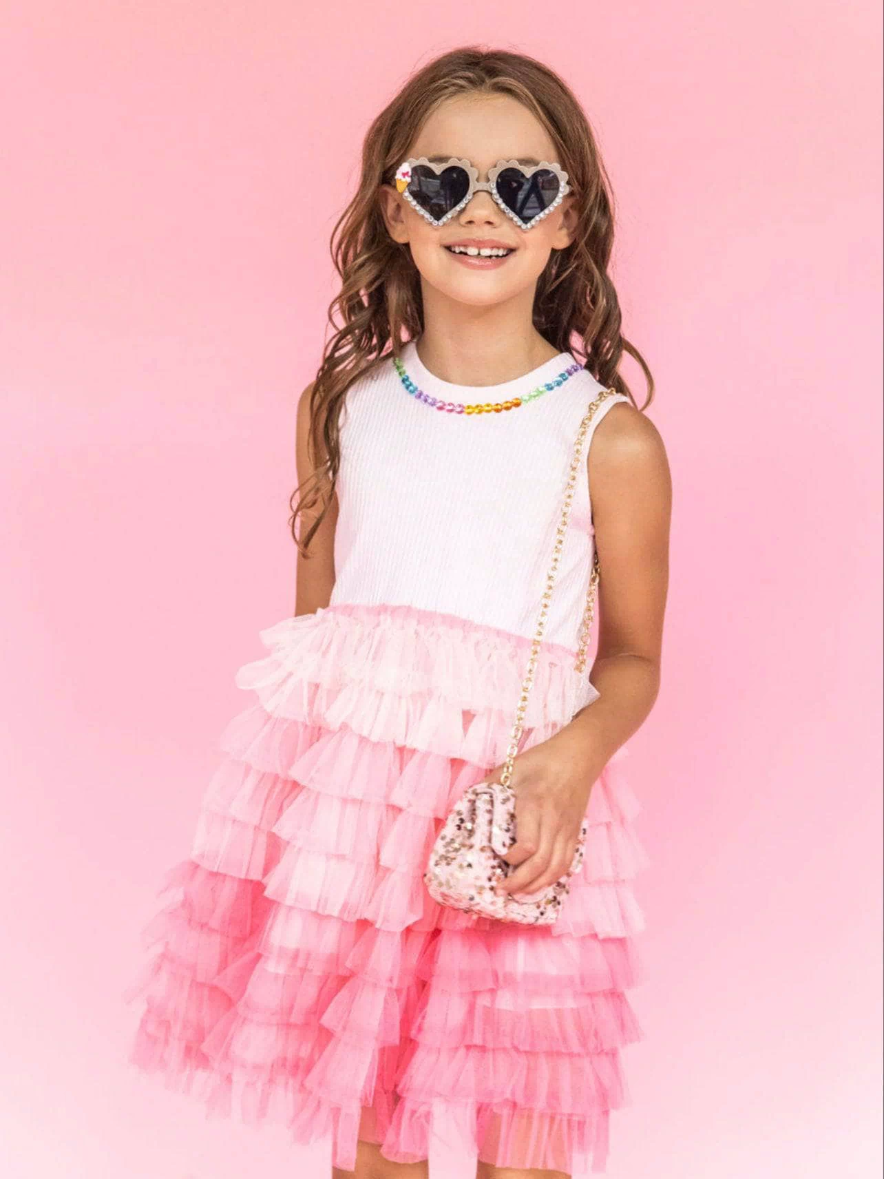 Lola + The Boys DRESS Ombre Jewel Dress