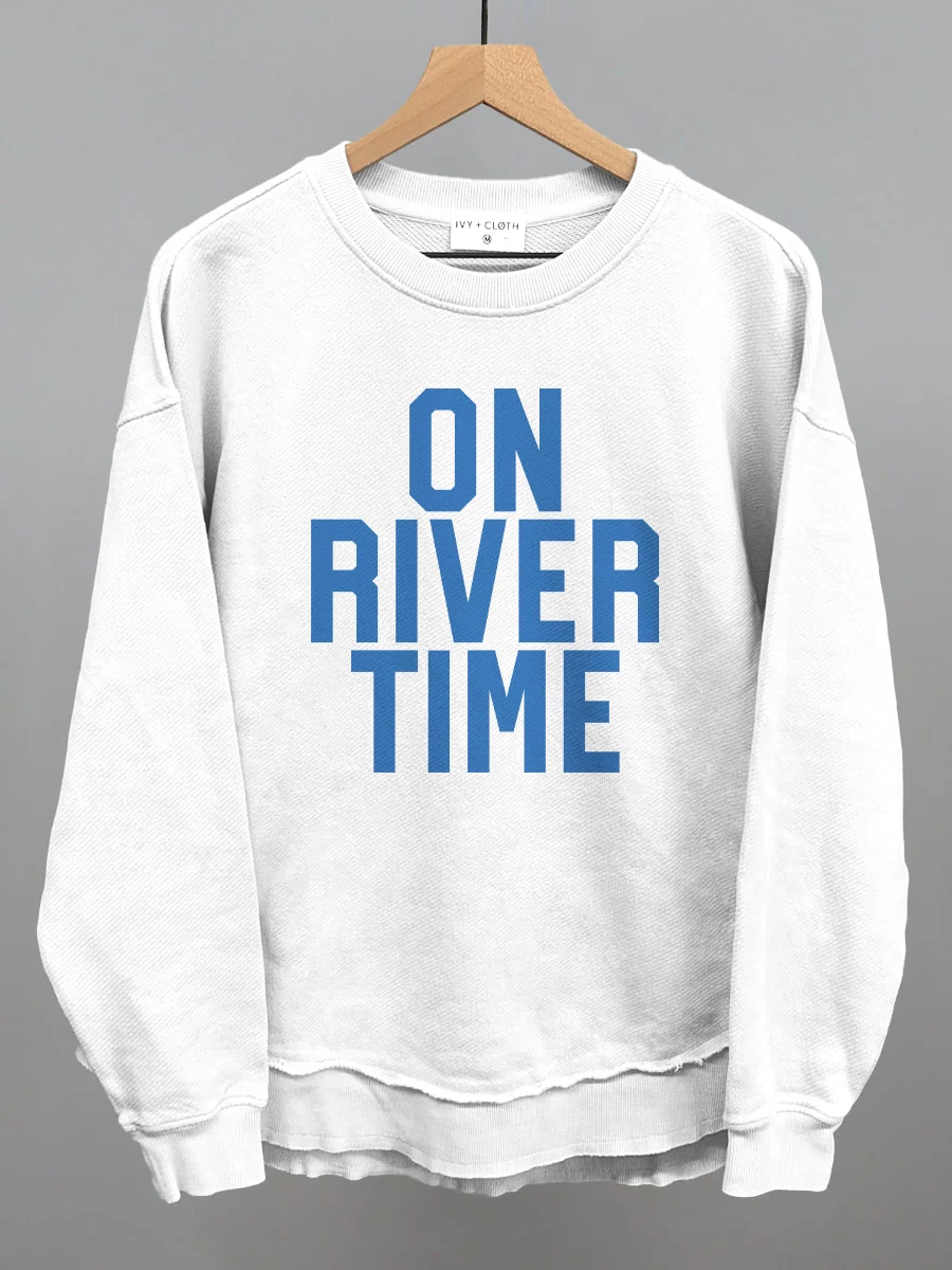 On River Time Block Letters