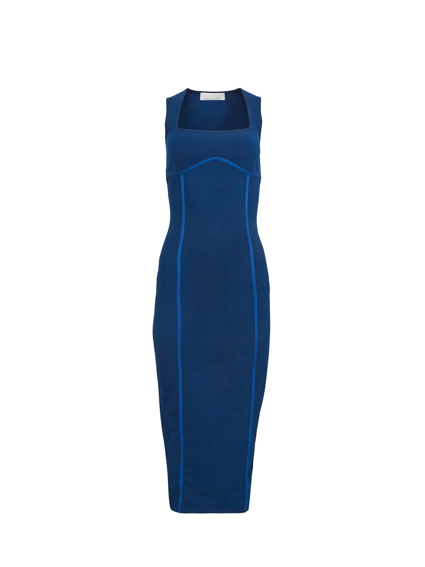 Organic Cotton Scoop Neck Dress-midnight navy