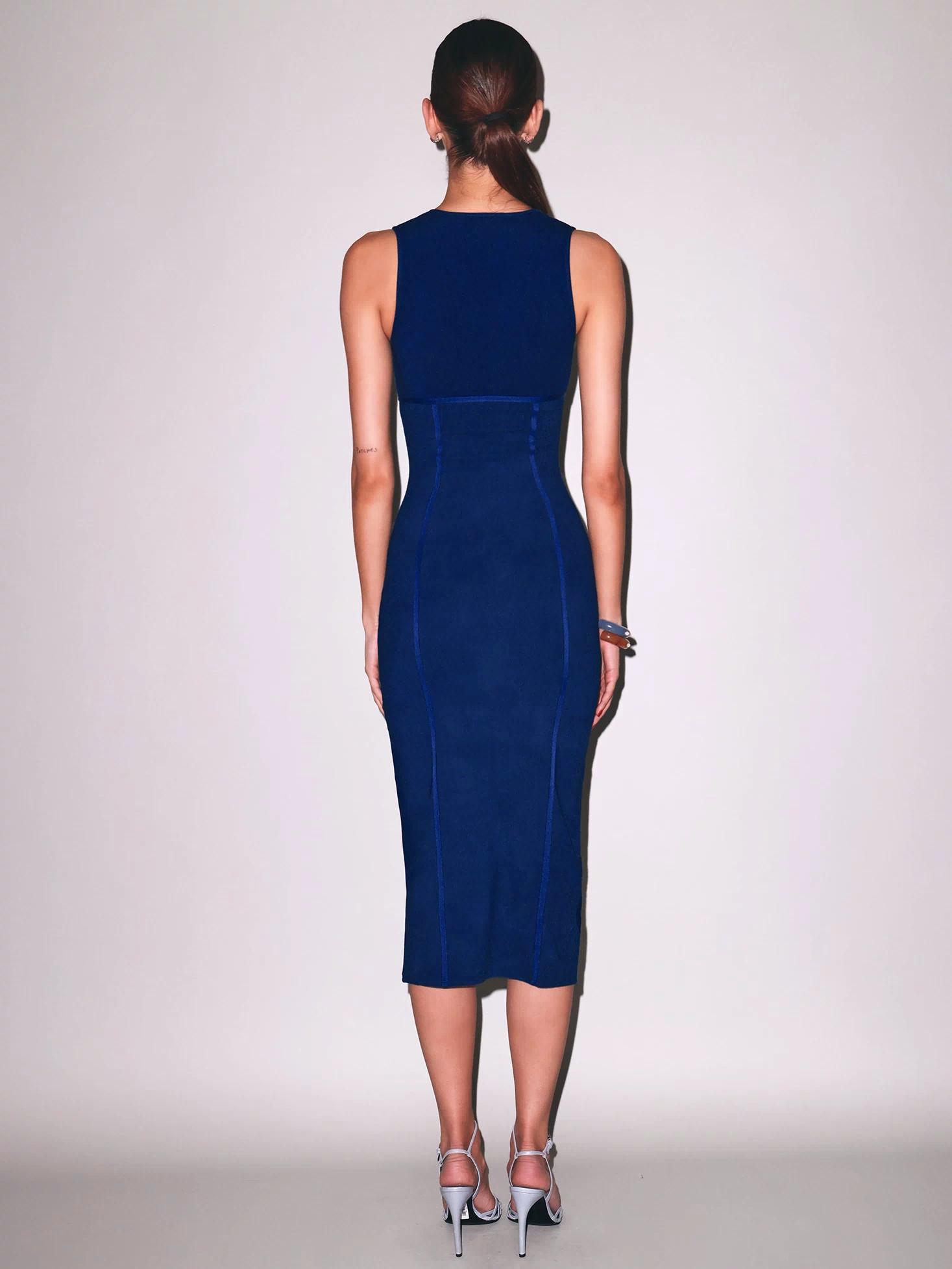 Organic Cotton Scoop Neck Dress-midnight navy