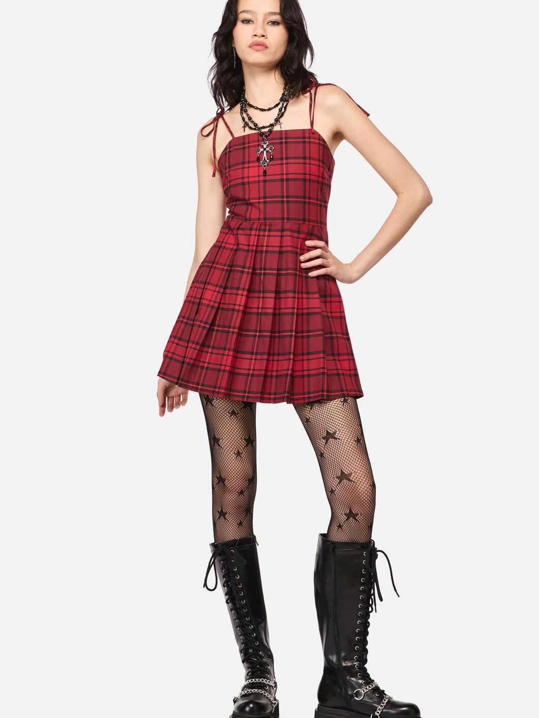 Over It Tartan Dress