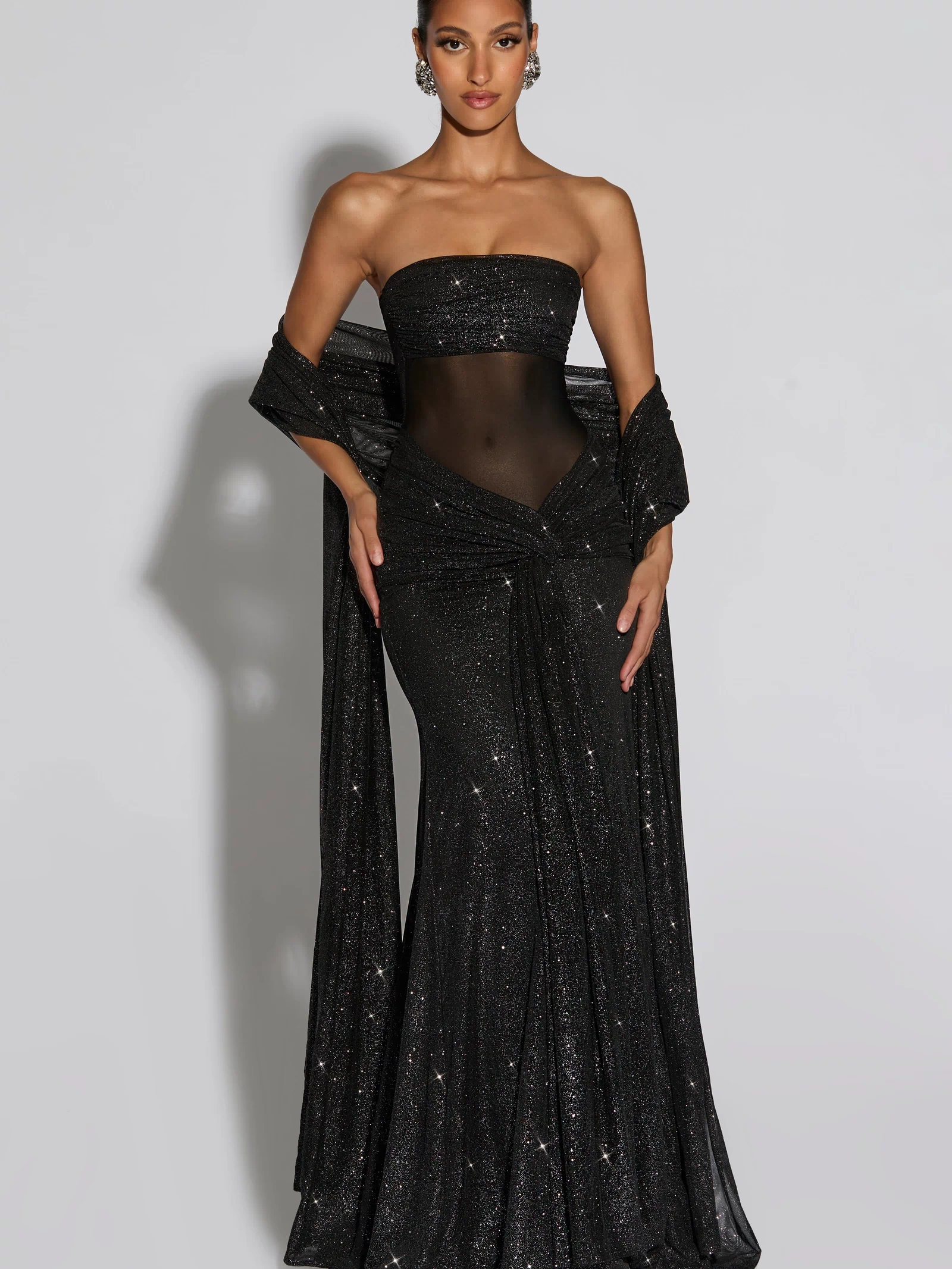 Paula Maxi Dress - Black Sparkle Dress Babyboo Fashion Premium Exclusive Design