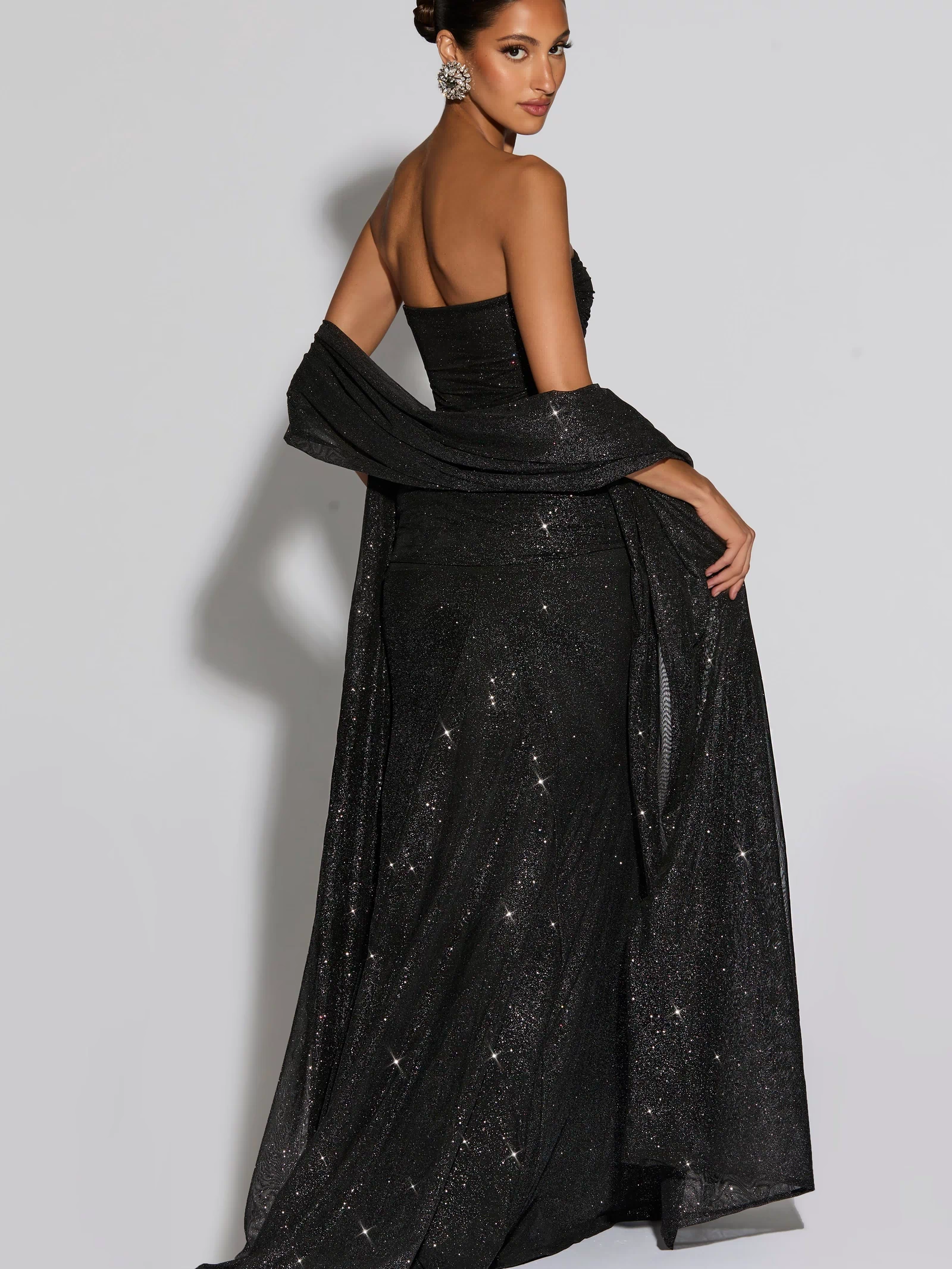 Paula Maxi Dress - Black Sparkle Dress Babyboo Fashion Premium Exclusive Design