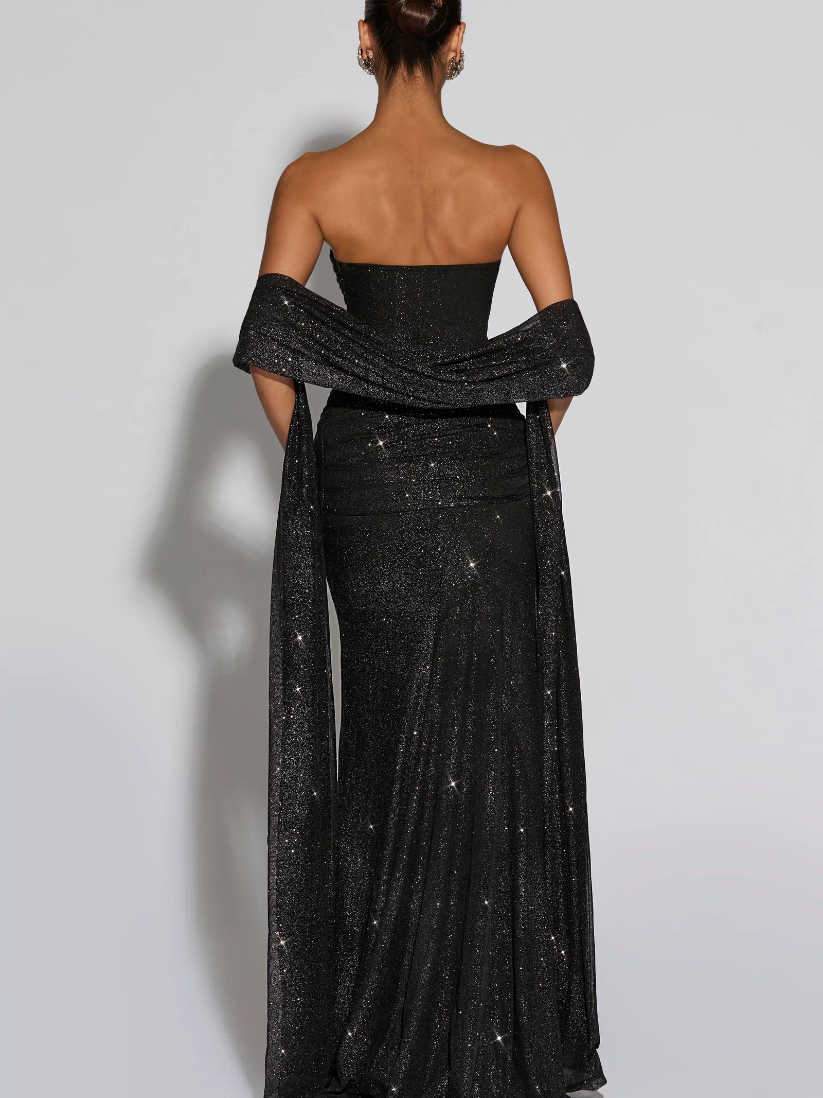 Paula Maxi Dress - Black Sparkle Dress Babyboo Fashion Premium Exclusive Design