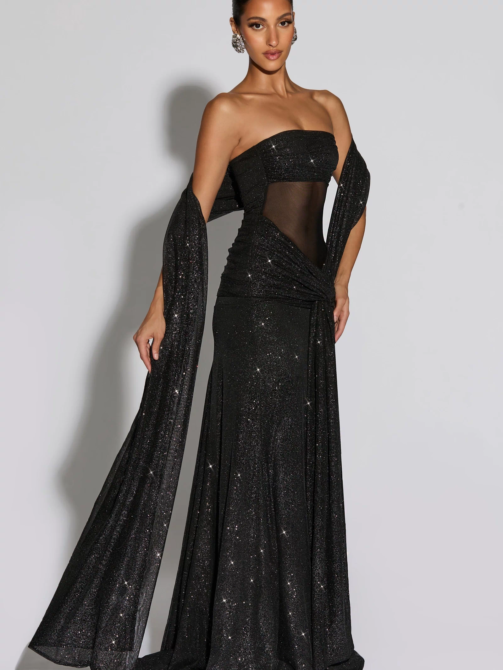 Paula Maxi Dress - Black Sparkle Dress Babyboo Fashion Premium Exclusive Design