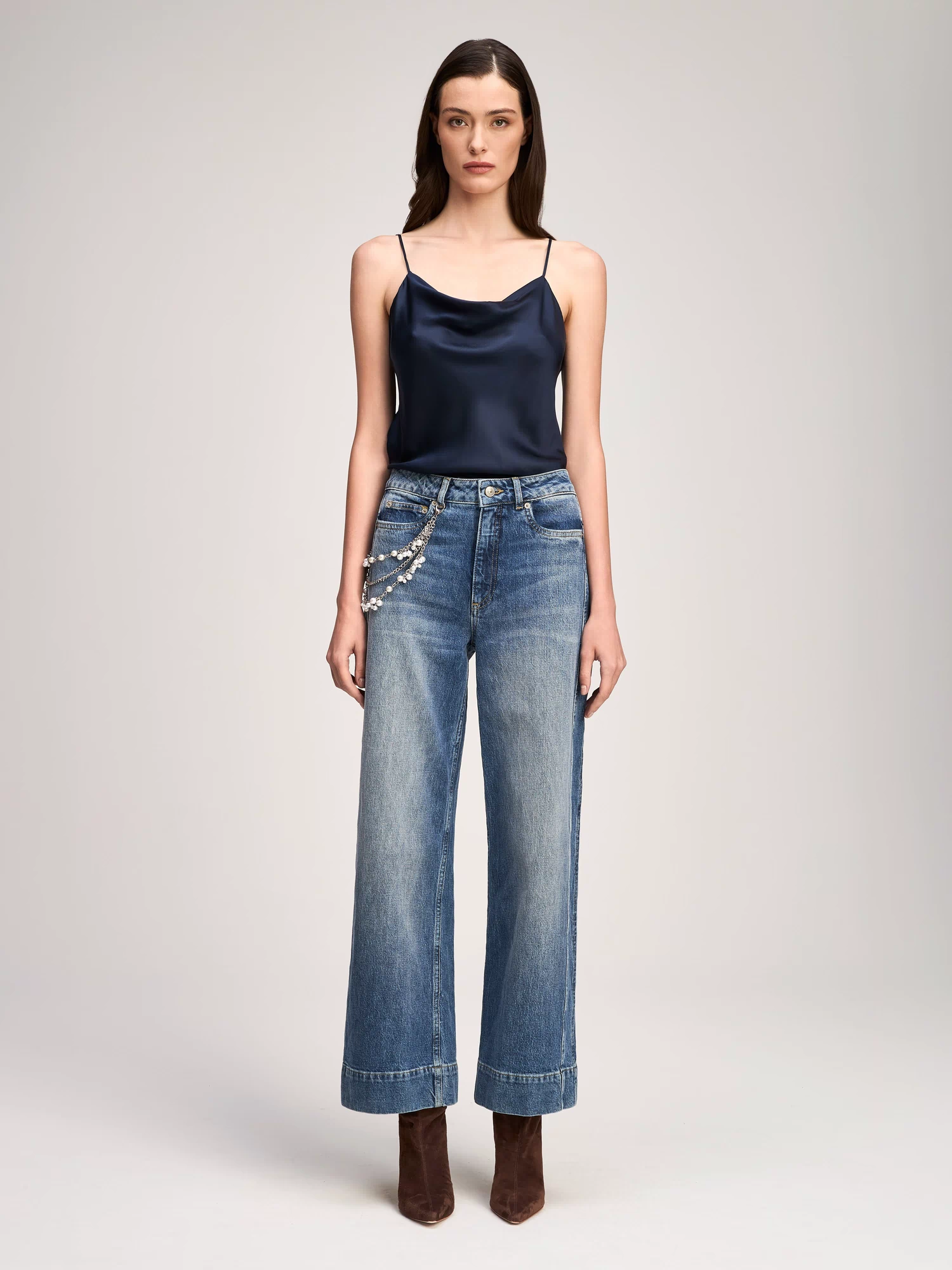 Pearl Chain Denim Betsy Jeans