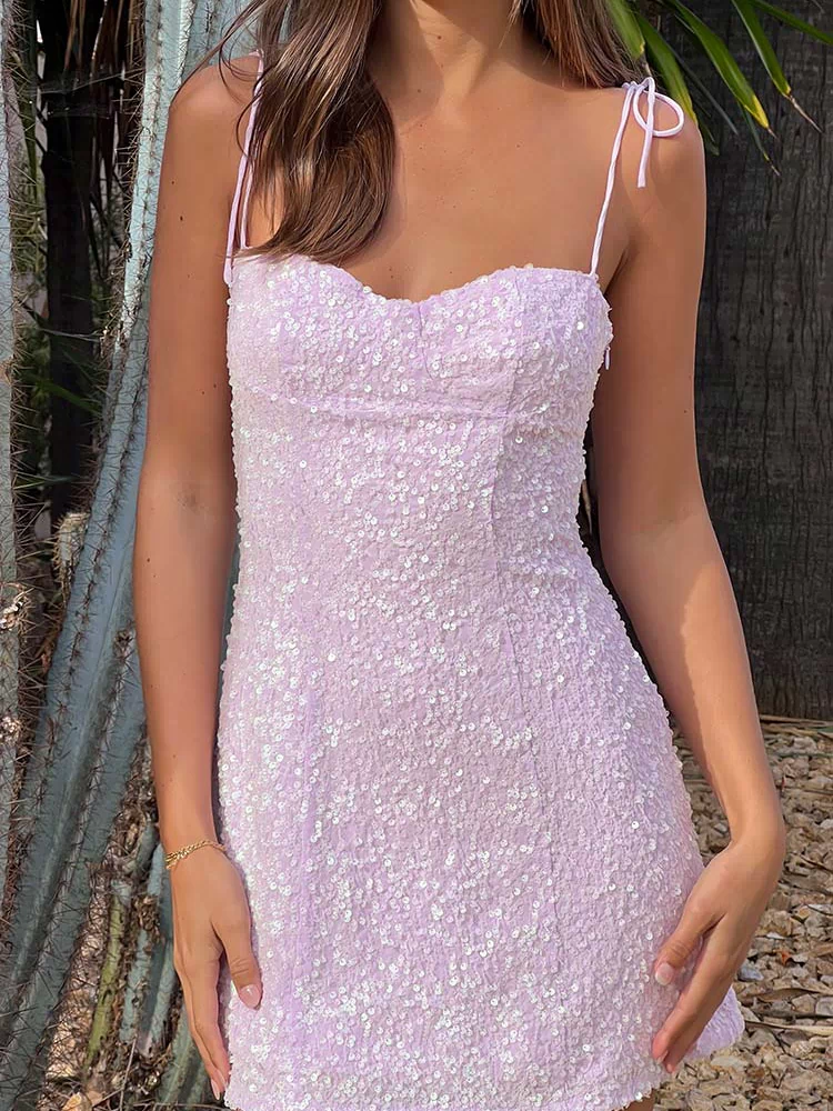 Penny Lane Purple Sequin Mini Dress