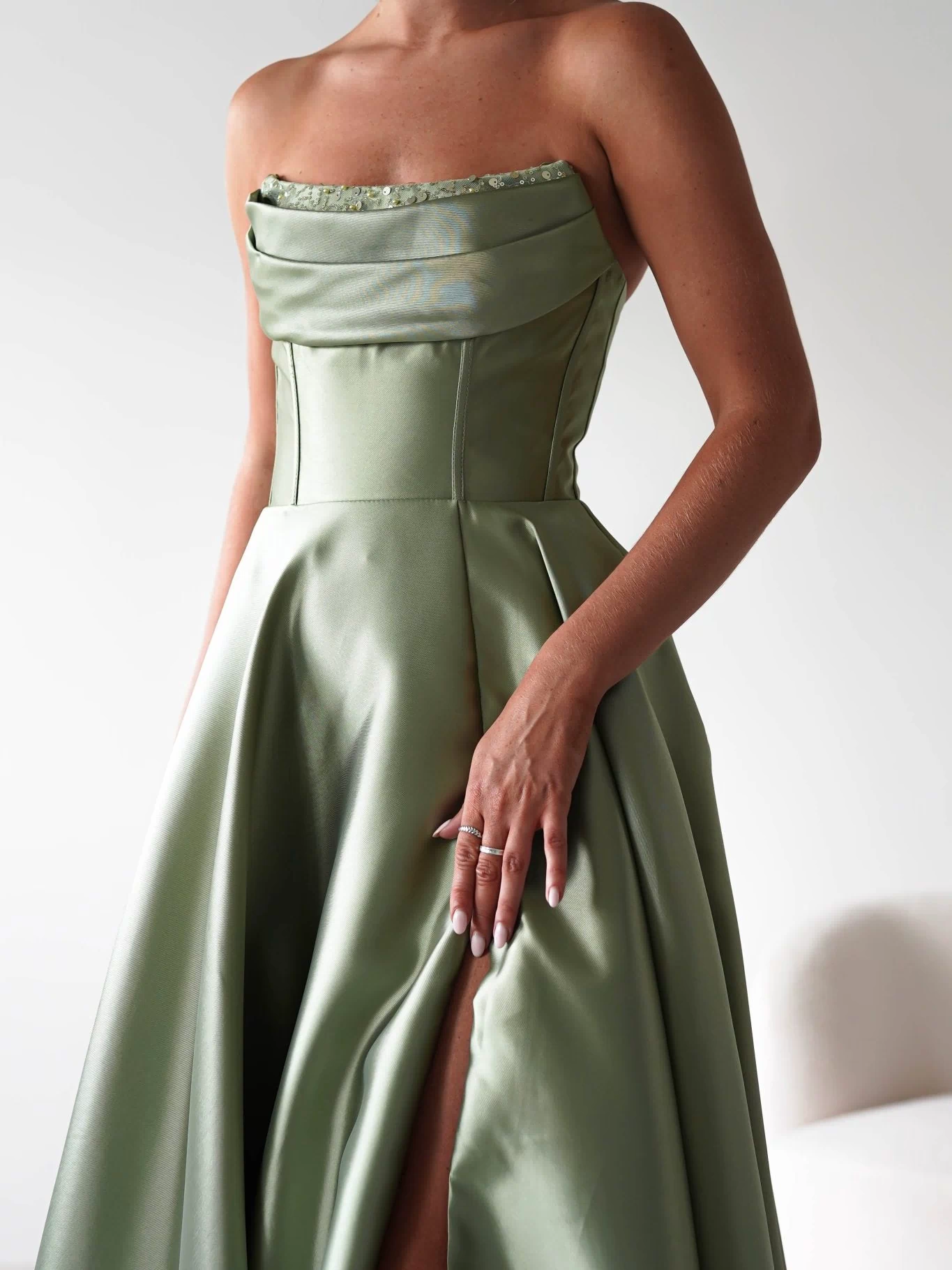 Pepper Strapless A-Line Maxi Gown | Sage-Oh Hello Clothing