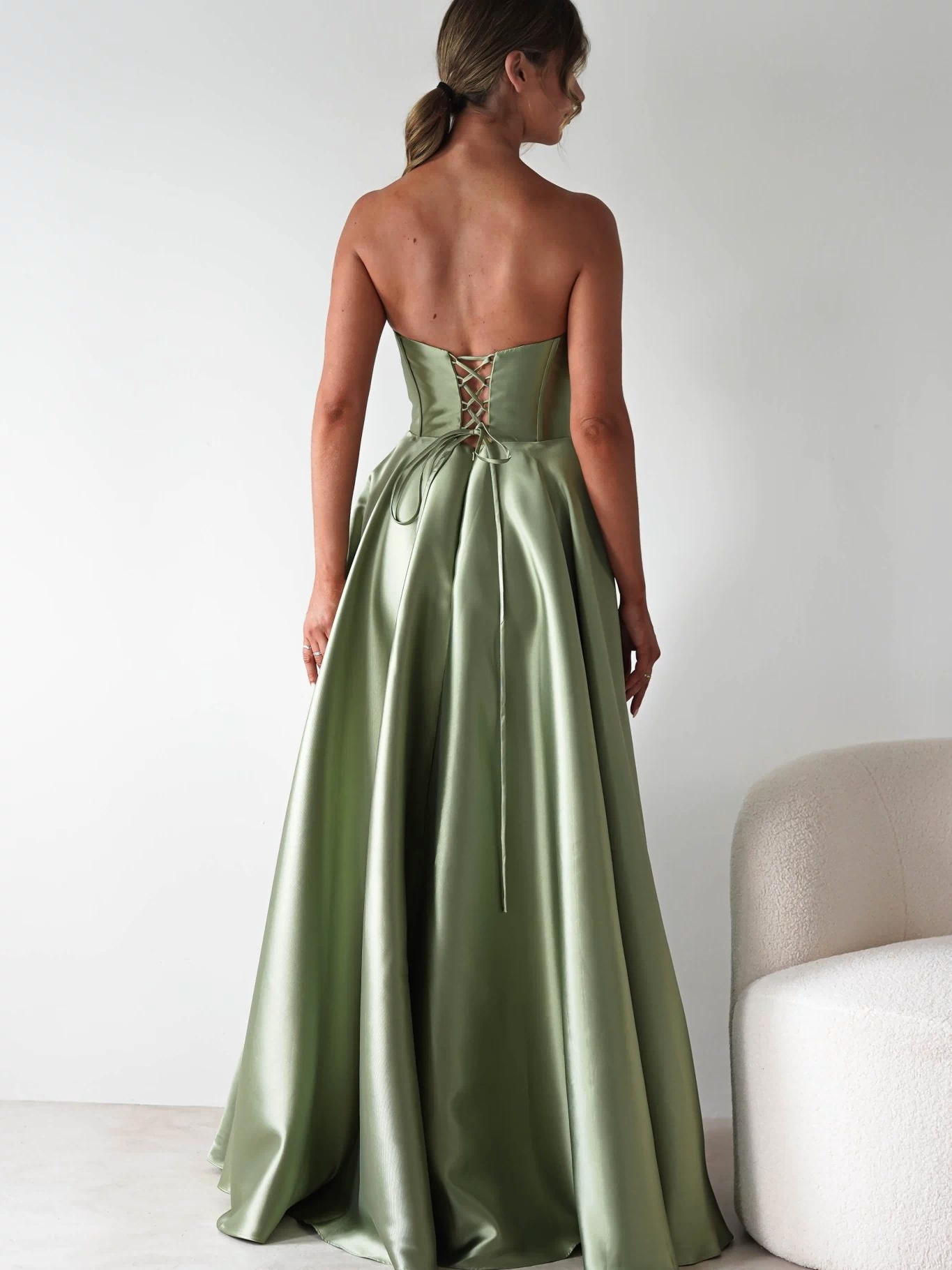 Pepper Strapless A-Line Maxi Gown | Sage-Oh Hello Clothing