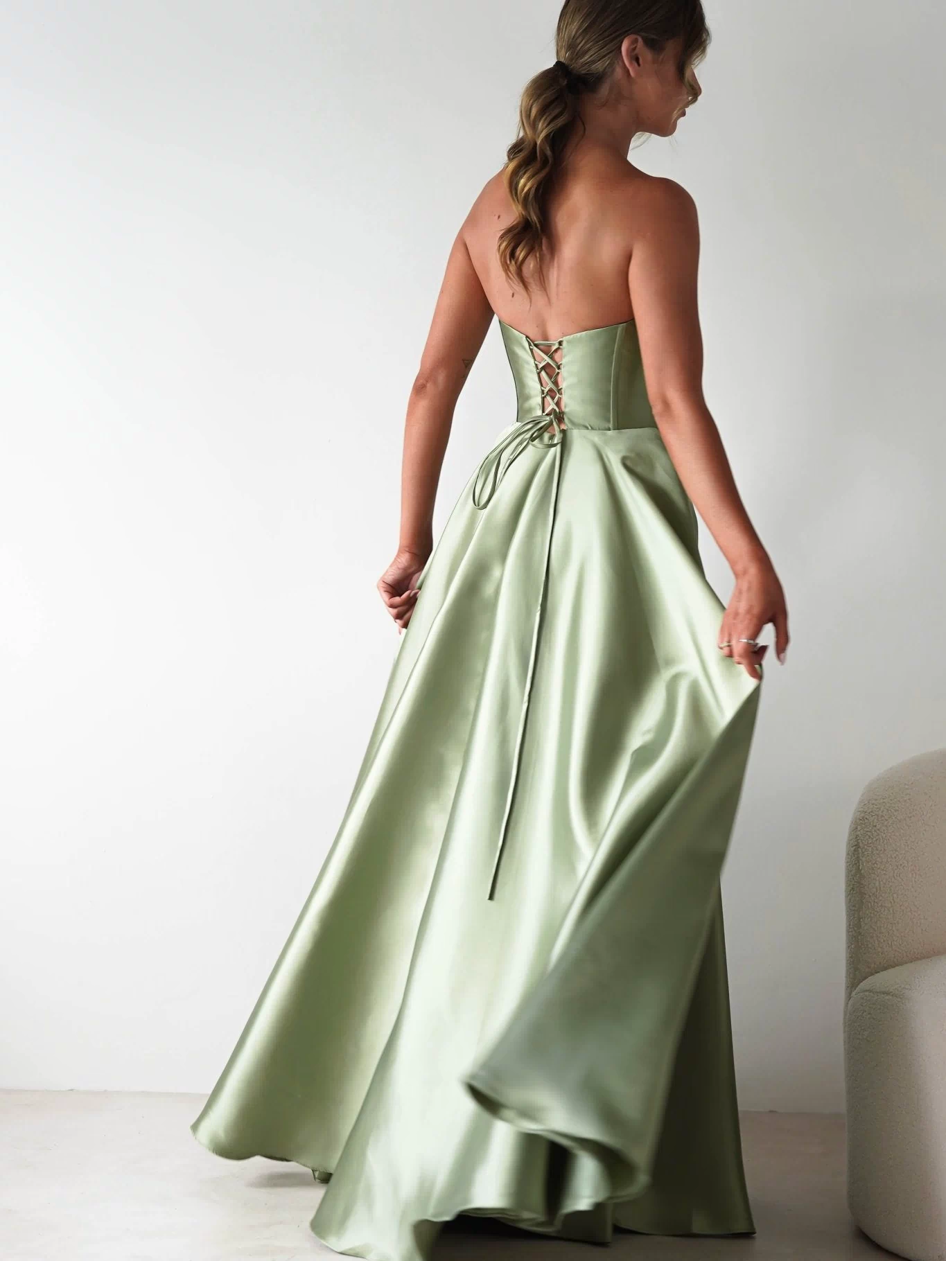 Pepper Strapless A-Line Maxi Gown | Sage-Oh Hello Clothing