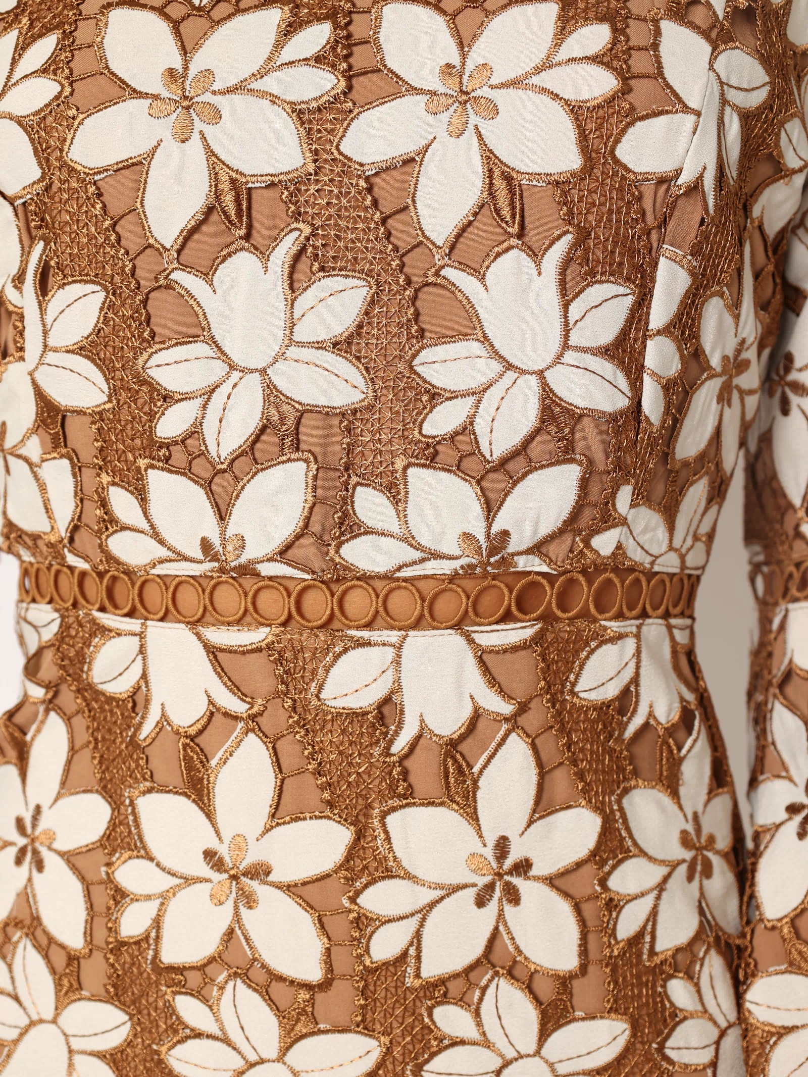Petal and Pup USA DRESSES Pierre Long Sleeve Lace Maxi Dress - Mocha
