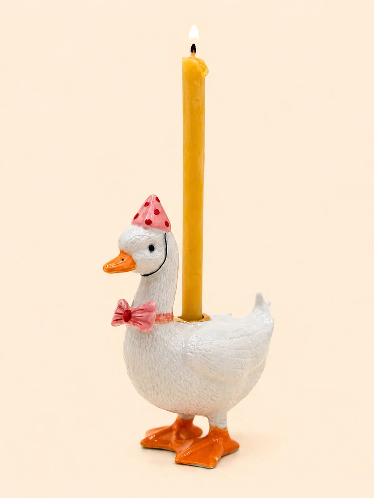 Goose Cake Topper | Camp Hollow Porcelain Party Animal | Ceramic Candle Holder | Party Animal Birthday Decor | Pink Girl Baby