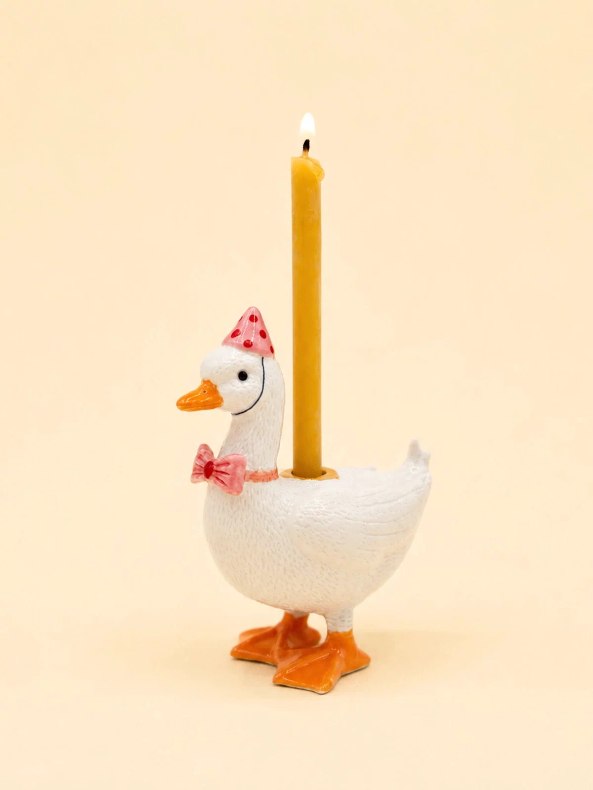 Goose Cake Topper | Camp Hollow Porcelain Party Animal | Ceramic Candle Holder | Party Animal Birthday Decor | Pink Girl Baby
