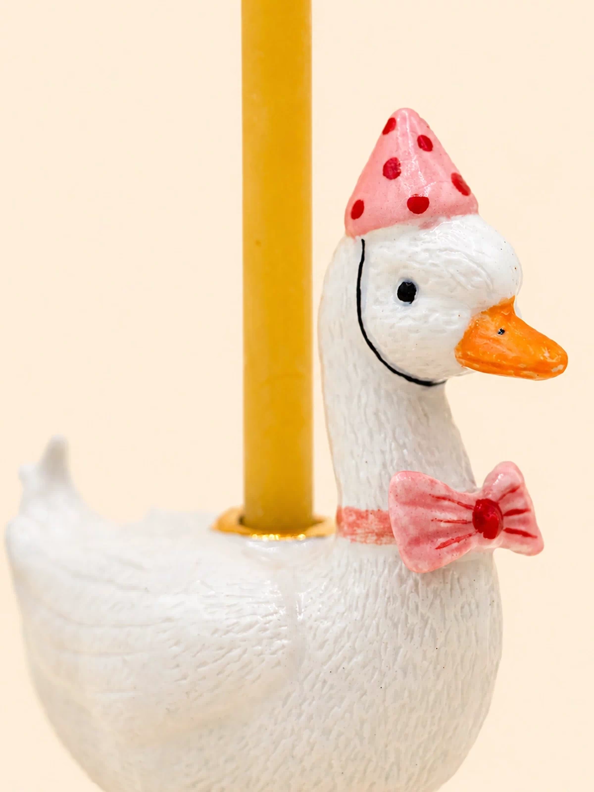 Goose Cake Topper | Camp Hollow Porcelain Party Animal | Ceramic Candle Holder | Party Animal Birthday Decor | Pink Girl Baby