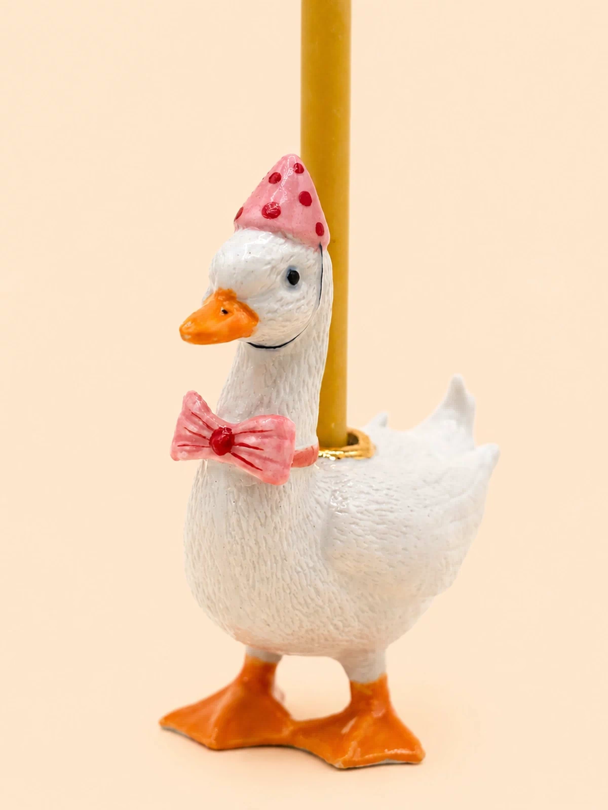 Goose Cake Topper | Camp Hollow Porcelain Party Animal | Ceramic Candle Holder | Party Animal Birthday Decor | Pink Girl Baby