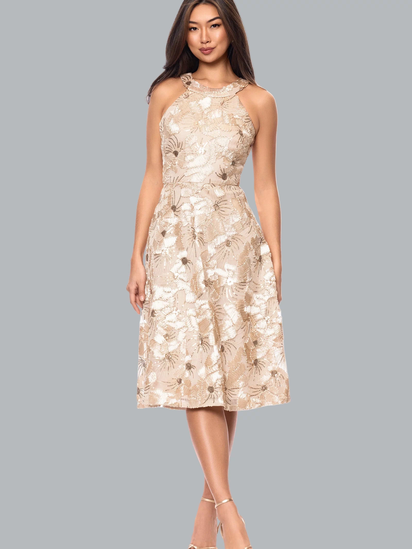 "Piper" Soutache & Sequin Sleeveless Short Dress