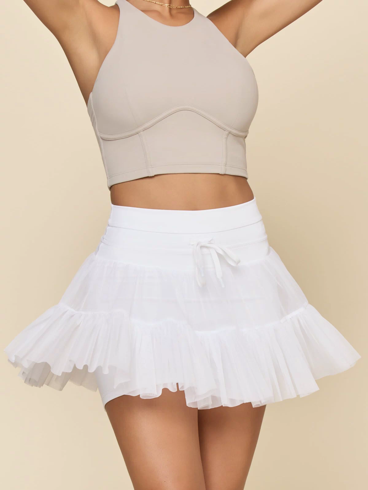 Pirouette Skort - Cool White