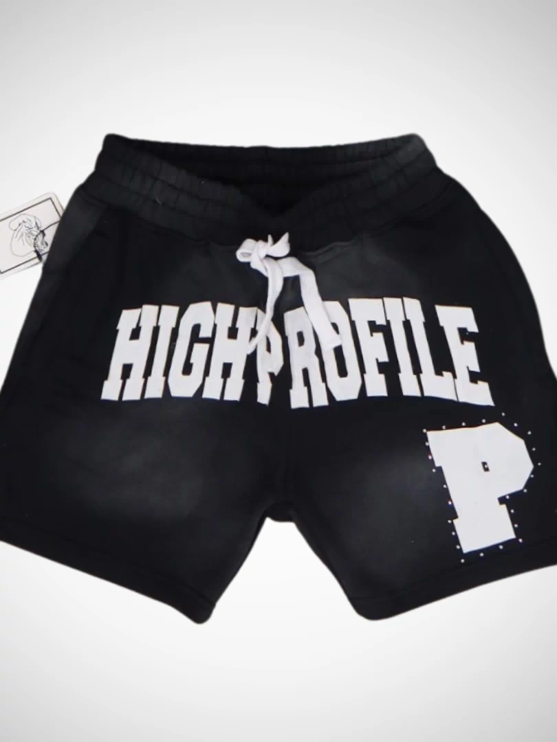 "Playas Club" P Rhinestone Shorts