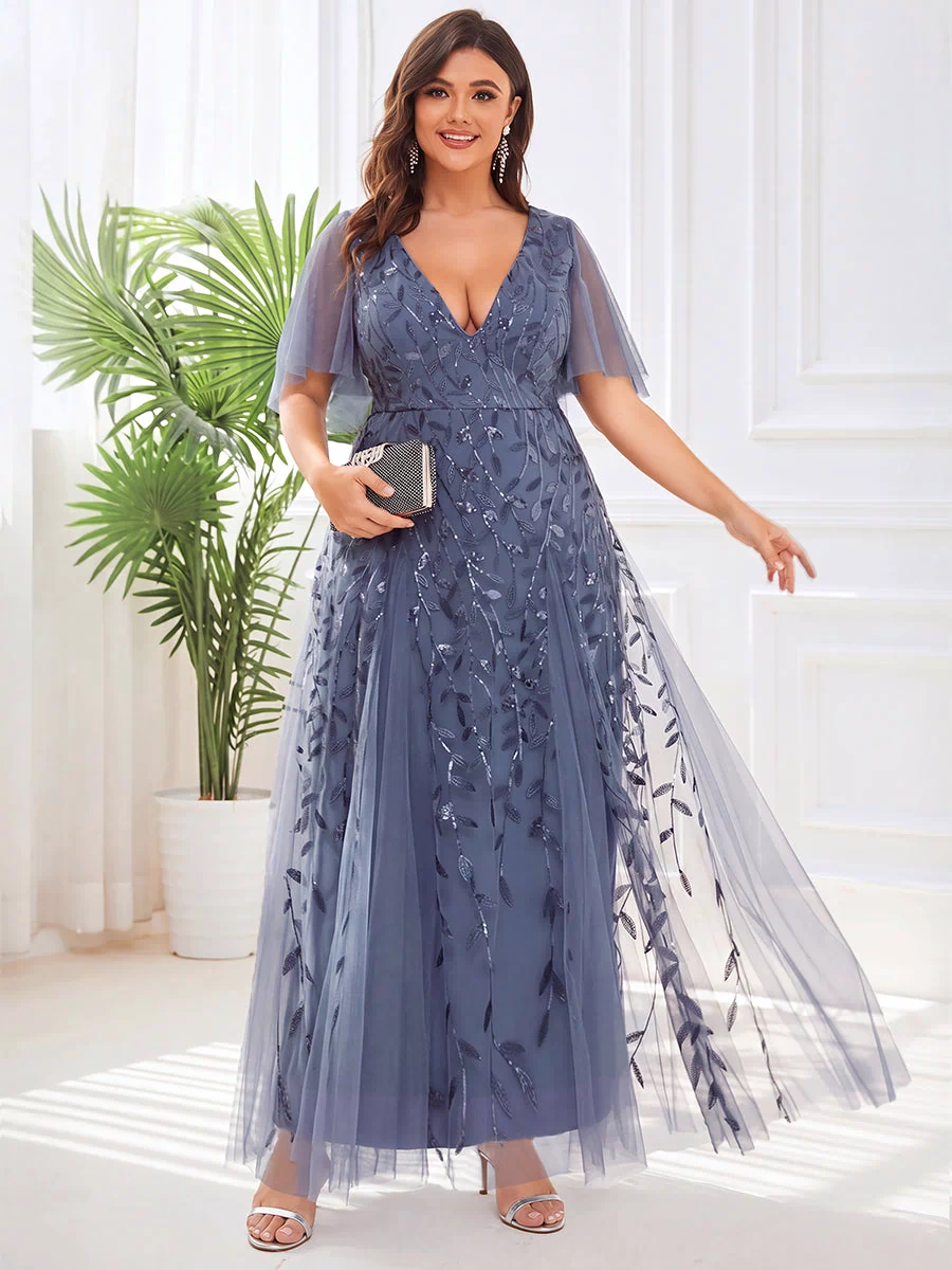 pretty ASTRAL|Plus Size Floor Length Formal Evening Gowns for Weddings