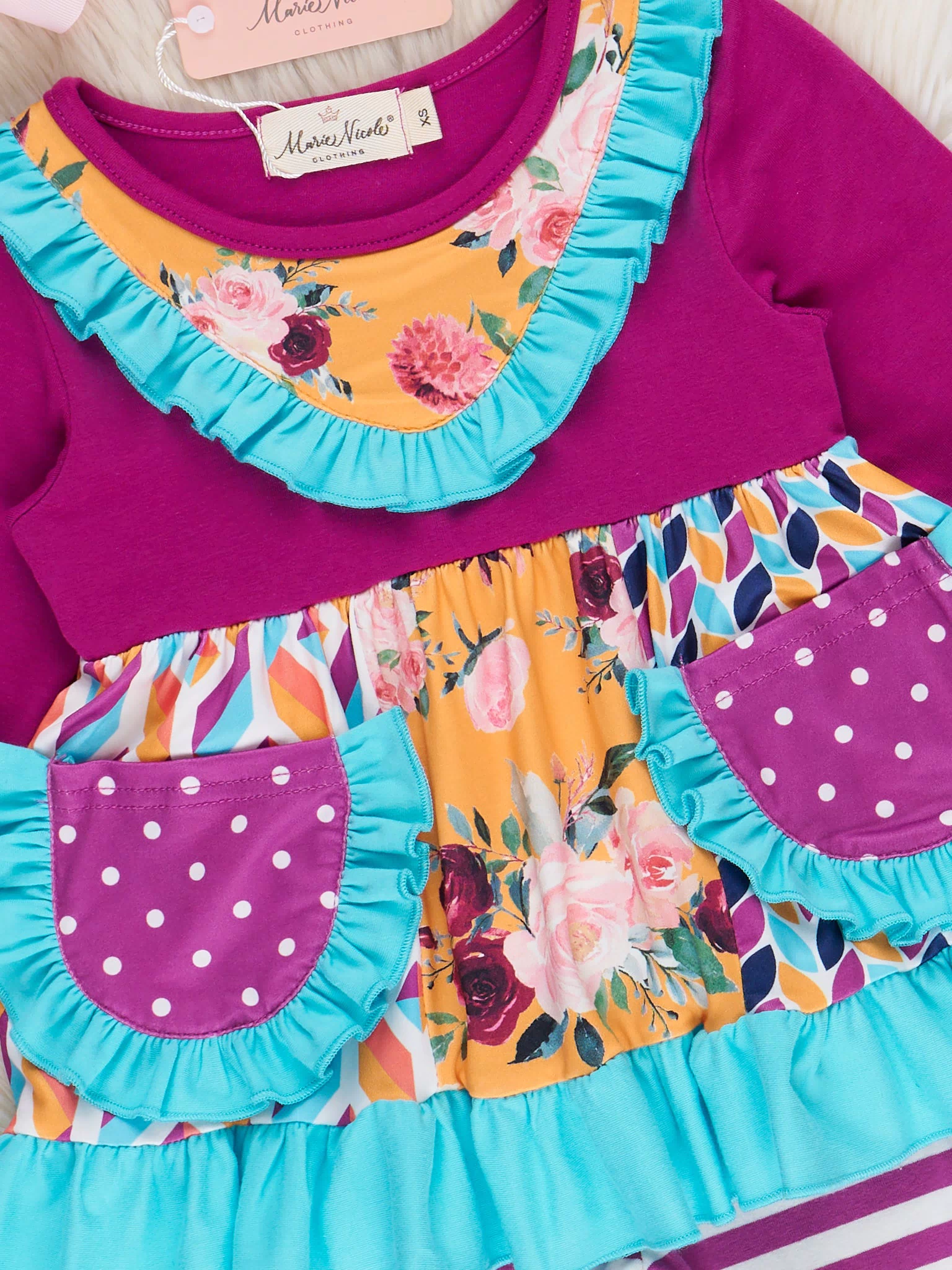 Pocket Flara Bells Outfit - Mulberry - Marie Nicole Clothing